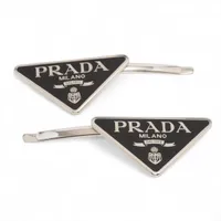 PRADA シルバー トライアングル ヘアピン PRADA トライアングル ヘアピン シルバー