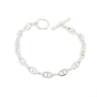 エルメス シェーヌダンクルTPM ブレスレット 24コマ 925 14.3g シルバー