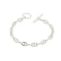 エルメス シェーヌダンクルTPM ブレスレット 22コマ 925 13.8g シルバー