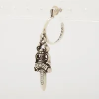 クロムハーツ タイニーE CHプラス ドロップピアス 925×14K 1.1g