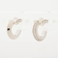 ティファニー ゲート フープピアス 925×750 12.3g ゴールド×シルバー