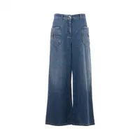 本物 シャネル COCOボタン ウエストツイード ストレッチ デニムパンツ 38 シャネル ココボタン コットン デニムパンツ 38 レディース