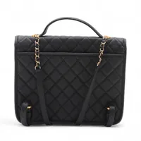 CHANEL マトラッセ　アンブレラ シャネル マトラッセ キャビアスキン チェーンリュック ブラック