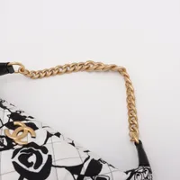 Chanel Coco Mark nylon x leather 2 Way Shoulder Bag Diacoco white 