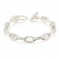 エルメス シェーヌダンクルGM ブレスレット 15コマ 925 76.7g シルバー