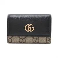 〔GGマーモント〕 レザー キーケース　本物 ☆GUCCI☆ 可愛い♪ GGマーモント レザー キーケース ピンク