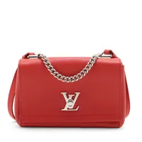 ルイ ヴィトン ロックミー 2 BB LVロゴ カーフレザー M51202 レッド