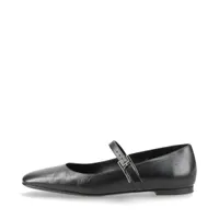 CHANEL バレリーナ　シューズ　39 1/2 ブラック シャネル バレリーナ レザー×パテント バレエシューズ 39