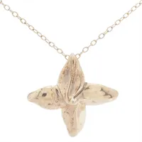 極美品✨ ティファニー ネックレス ポインセチア フラワー AG925 ティファニー フラワー ネックレス 925 3.6g シルバー ポインセチア