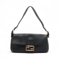 q27【極美品】フェンディ　レザー　マンマバケット　チェーン　ショルダーバッグ FENDI - q27【極美品】フェンディ レザー マンマバケット