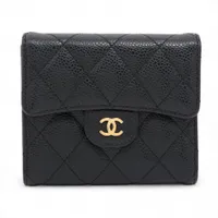 シャネル マトラッセ キャビアスキン キーケース ブラック