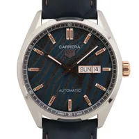 タグホイヤー カレラ キャリバー5 WAR211A-2 SS×革 AT 黒文字盤