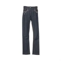 エルメス コットン デニムパンツ 36 レディース ブルーインディゴ