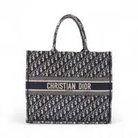 ブックトートバッグ クリスチャンディオール ブックトート ラージ キャンバス トート