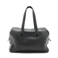 エルメス ヴィクトリア 35 トリヨンクレマンス ブラック シルバー