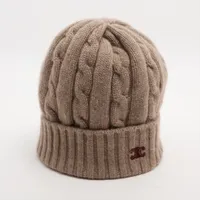 セリーヌ トリオンフ ニットキャップ TU カシミヤ ベージュ 2AE0L362W