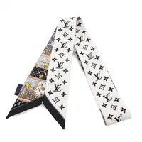 グッチ×アディダス ロゴ ヘアバンド シルク アイボリー ヘアスカーフ A2571561.JPG