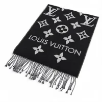 【Louis Vuitton】エシャルプ ロゴマニア シャイン ノワール LOUIS VUITTON】ルイ・ヴィトン エシャルプ ロゴマニア シャイン