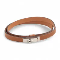 【土日限定特別価格】 エルメス ケリー ベルト ゴールド ピンクゴールド Kelly 新品 HERMES エルメス ケリーベルト ヴォー・エプソン