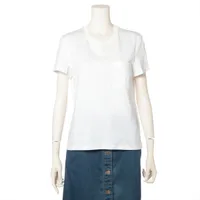 エルメス 24SS コットン Tシャツ 36 レディース ブルー 4E4615DA