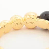 ヴァンクリーフ&アーペル ペルレ ヴァリアシオン オニキス リング 750 