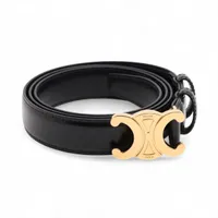 【美品】CELINE セリーヌ トリオンフ ベルト 75 ブラック ゴールド金具 セリーヌ トリオンフ ベルト 75 レザー×GP ブラック×ゴールド