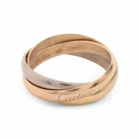 極美品 カルティエ トリニティリング 750 K18YG WG PG ♯53 Cartier カルティエ トリニティ リング Au750 K18 YG/PG/WG
