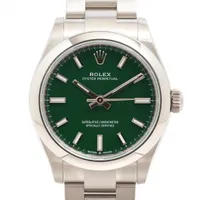 ロレックス オイスターパーペチュアル31 277200 SS SS AT グリーン文字盤