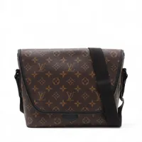 ヴィトン モノグラムマカサー マグネティックメッセンジャー M45557 ブラウン RFID反応あり