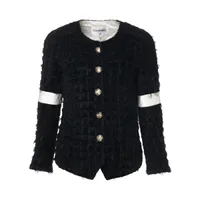 シャネル ココボタン ポリエステル×ナイロン ジャケット 34 レディース