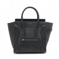 美品【CELINE】ラゲージ ファントム　クロコ型押し 極美品】セリーヌ ラゲージファントム トートバッグ クロコ型