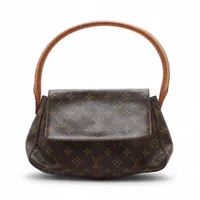 ヴィトン モノグラム ミニルーピング M51147 ブラウン