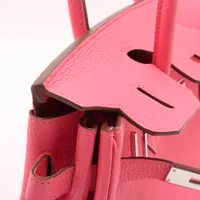 Hermès Birkin 30 Le Tournay Togo Rose lipstick Silver Metal