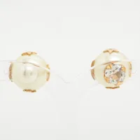 Dior Tribales パール ロゴ ピアス　ゴールド Dior - DIOR ディオール Tribales ロゴ トライバルピアス