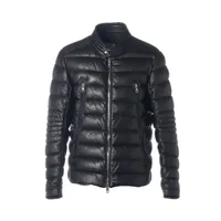 Moncler AMIOT 17 years Leather Down jacket 3 Men's Black