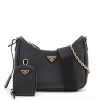 プラダ サフィアーノ チェーンショルダーバッグ ブラック 1BD200