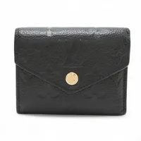 極美品 ルイヴィトン ポルトフォイユ ヴィクトリーヌ コンパクト ウォレット 黒 ヴィトン バイカラー モノグラム アンプラント ポルトフォイユ