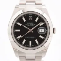 ロレックス デイトジャストⅡ 116300 SS SS AT 黒文字盤 あまりごま1