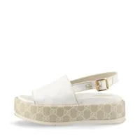 新品未使用　GUCCI グッチ　シルバー ロゴ スライドサンダル　38 中古・古着通販】GUCCI (グッチ) ラバースライドサンダル ミント