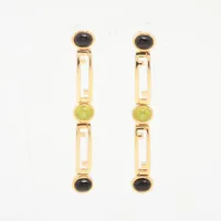 【美品】バレンシアガ　ピアス　希少　ゴールド　アクセサリー　ブランド　両耳 BALENCIAGA BALENCIAGA/バレンシアガ ロゴチェーン ピアス/合金