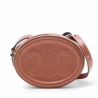 ⭐未使用に近い⭐セリーヌ レザー オーバルパース キュイル トリオンフ ポーチ セリーヌ オーバルパース キュイル トリオンフ レザー