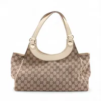 グッチ GGスプリーム チルドレンズ PVCxレザー ハンドバッグ