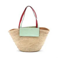 鑑定済・極美品★ロエベ　スクエアバスケット　ラフィア　スモール　カゴバッグ Basket（LOEWE） ロエベ （LOEWE） スクエア バスケット