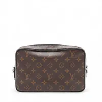 Louis Vuitton Monogram Macassar Pochette Kasai M42838 brown x
