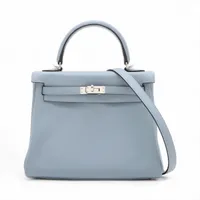 エルメス ポシェットケリー ヴォースイフト エトゥープ シルバー金具 K