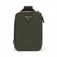 プラダ レザー ボディバッグ カーキ AP128127｜中古ブランド品 