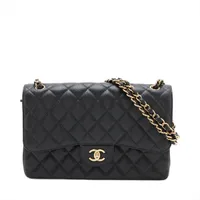 シャネル デカマトラッセ30 ラージ キャビアスキン ダブル