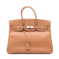 エルメス バーキン35 ルトゥルネ ヴォーエプソン ゴールド シルバー金具 □N:2010年