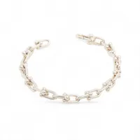 N2443 ティファニー シルバー ハードウェア マイクロ リンク ブレスレット ティファニー ハードウェア リンク ブレスレット スターリング