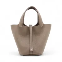 エルメス　ピコタン　PM エトゥープ　シルバー金具　トリヨンクレマンス エルメス ピコタンロック18/PM エトゥープ トリヨンクレマンス